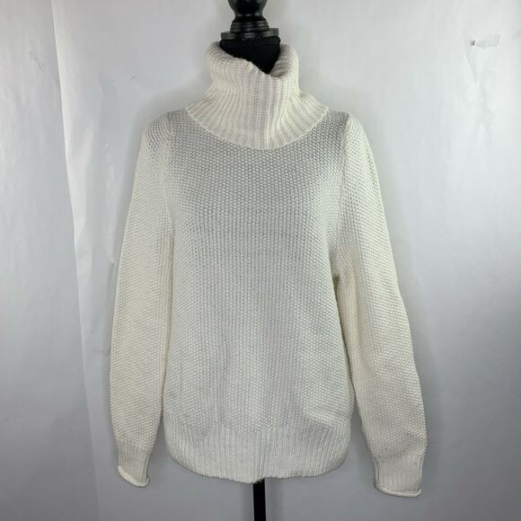Madewell Mercer Turtleneck Sweater Ivory Knit Wool Blend NWOT Size XS - Picture 3 of 9